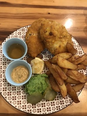Dreamy vegan fish and chips at Gypsy - Dubai Mall in Dubai