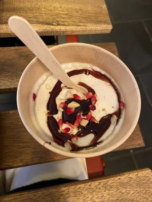 Vegan pudding  at Maha in Brussels