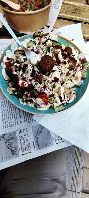 Falafel salad at Maha in Brussels