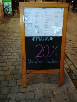 Menu and discounts at Maha in Brussels