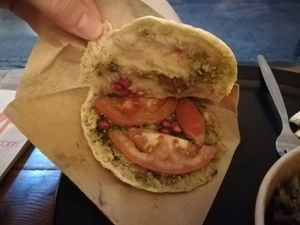 Zaatar pita at Maha in Brussels