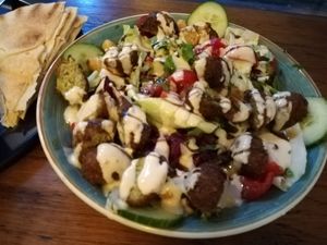 Falafel salad at Maha in Brussels