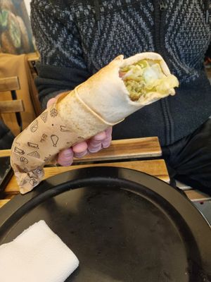 Jammie falafelwrap at Maha in Brussels
