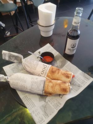 Falafel wrap at Maha in Brussels