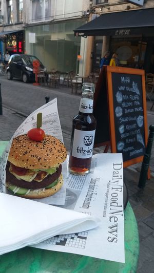 Yummy !!! Falafel Burger.  at Maha in Brussels