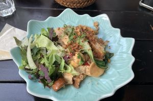 fried noodles with veggies, tofu and seitan  at Top Tep - Modern Vietnamese Kitchen & Bar in Berlin
