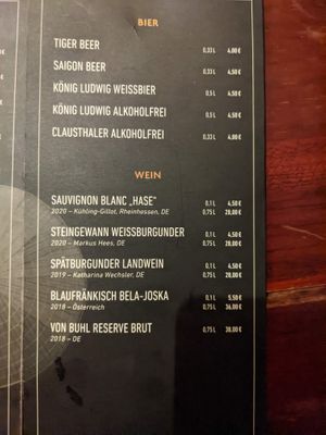 Drink menu 2 at Top Tep - Modern Vietnamese Kitchen & Bar in Berlin