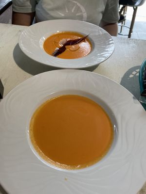Salmorejo sin jamón   at La Casa Fundida in Sevilla