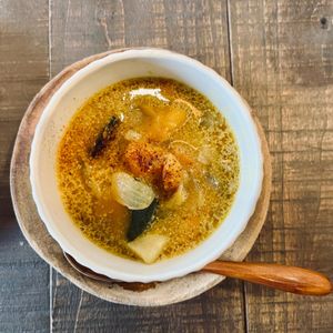 Soup (vegan) at Cafe Indigo in Kagoshima