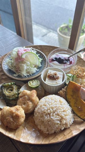 Set meal  at Cafe Indigo in Kagoshima