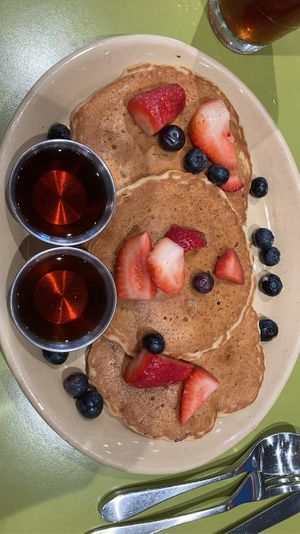 Vegan Bliss Pancakes  at Snooze - The Strand at Huebner Oaks in San Antonio