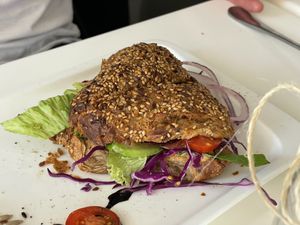 The beet and avocado sandwich at Calma Cafe in Gran Canaria