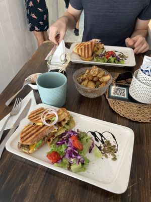 Vegan sandwiches  at Calma Cafe in Gran Canaria