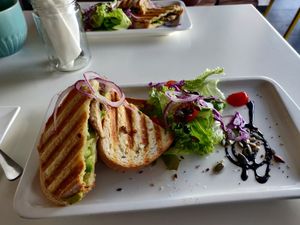 Mushroom avocado sandwich at Calma Cafe in Gran Canaria