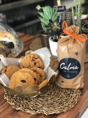 Homemade vegan cookies at Calma Cafe in Gran Canaria