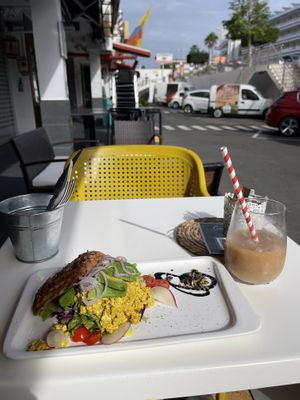 Scrambled Tofu   at Calma Cafe in Gran Canaria