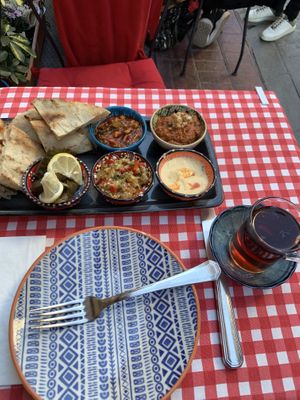 Some appetisers   at Galata Lily in Istanbul