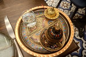 Turkish coffee at Galata Lily in Istanbul