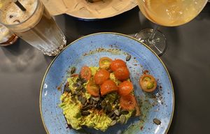 Avocado meets toast, mimosa and salted caramel and oats   at Seven Sundays in Dusseldorf