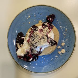 Lemon blueberry pancakes at Seven Sundays in Dusseldorf