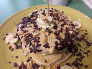 Banana pancakes at Seven Sundays in Dusseldorf