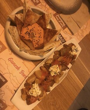 Bravas y Muhammara  at Ganesh Cocina Ecléctica in Xativa