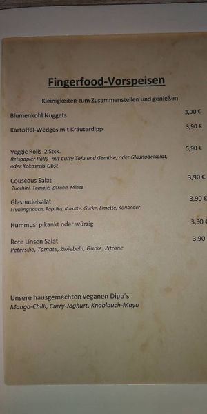 Menü  at proSecCo in Oldenburg