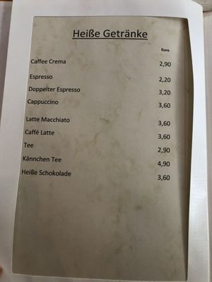 Menu (September 2020) at proSecCo in Oldenburg