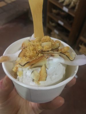 Coconut ice cream  at Tukies Coconut Shop - Jl. Monkey Forest in Ubud