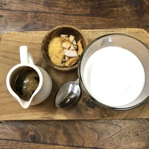 Coco Affogato: coconut milk, espresso and vegan coconut ice cream at Tukies Coconut Shop - Jl. Monkey Forest in Ubud