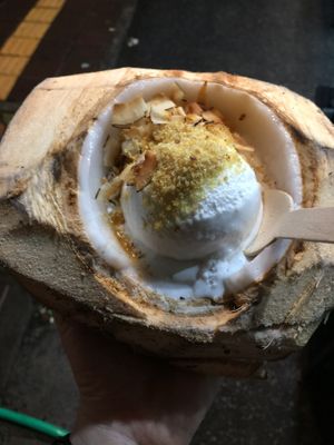 Coconut ice cream (love that it's zero waste!) at Tukies Coconut Shop - Jl. Monkey Forest in Ubud