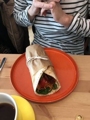Flatbread wrap at Margo's Cafe & Lounge in Babbacombe