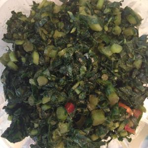 spicy kale at Healthful Essence in Atlanta