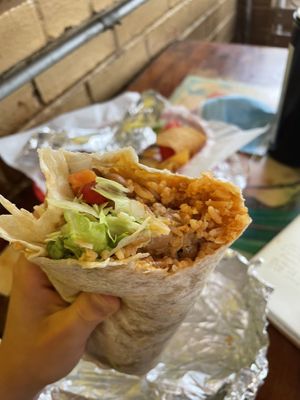 Burrito super deluxe  at La Cumbre Taqueria in San Francisco