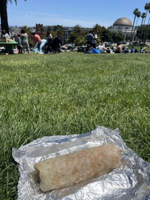 Burrito w a view    at La Cumbre Taqueria in San Francisco