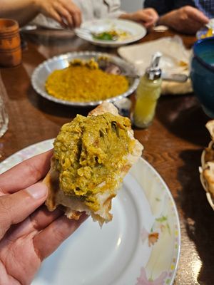 Yakhni loubia (meat, bean, and vegetable mixture) at Iran Vegan Travel in Isfahan