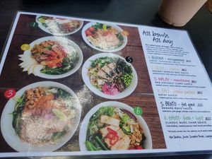A choice of vegan salad bowls at Koto Avalon in Avalon Beach