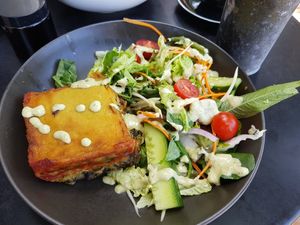 Vegan spinach & eggplant lasagne at Koto Avalon in Avalon Beach