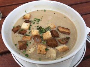 Beer soup / particular taste, but very delicious at Bierosophie in Vienna