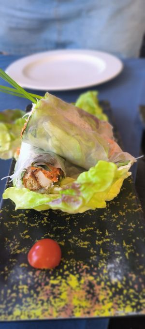 vegan summer rolls at Le Bistrot Viet in Santiago
