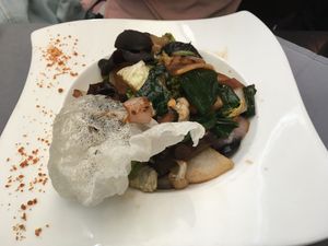 Stir fried veggies at Le Bistrot Viet in Santiago