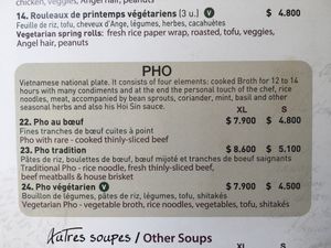 Vegan soup at Le Bistrot Viet in Santiago
