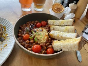 Spiced chickpeas were vegan even though not marked as such on the menu. We asked them to double check! Was very very nice!   at Ray's in Darwin