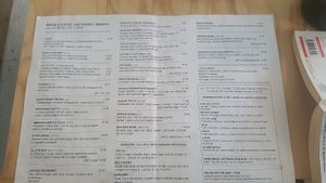 Menu at Ray's in Darwin