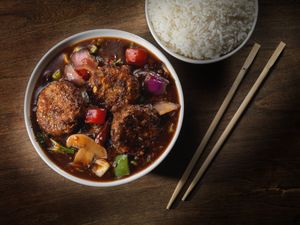 vegetable coins
Vegan
szechwan, manchurian,hot garlic at Inchin's Bamboo Garden in Sunnyvale