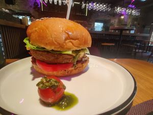 Italian burger at Mission in Moscow