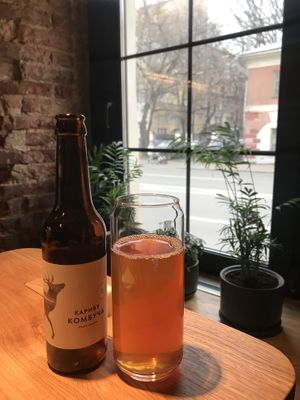 A table by the window at Mission in Moscow