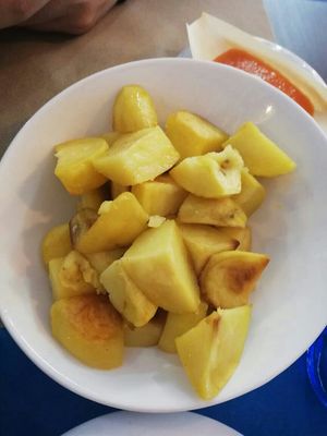 Patatas bravas at Lúcuma VZLA in Barcelona