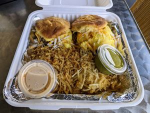 Biscuit sandwiches. at Seven Mile Cafe in Fort Worth