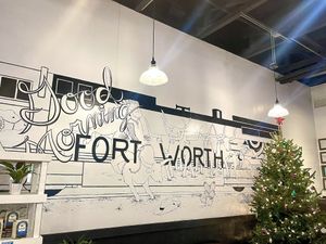 Inside mural   at Seven Mile Cafe in Fort Worth